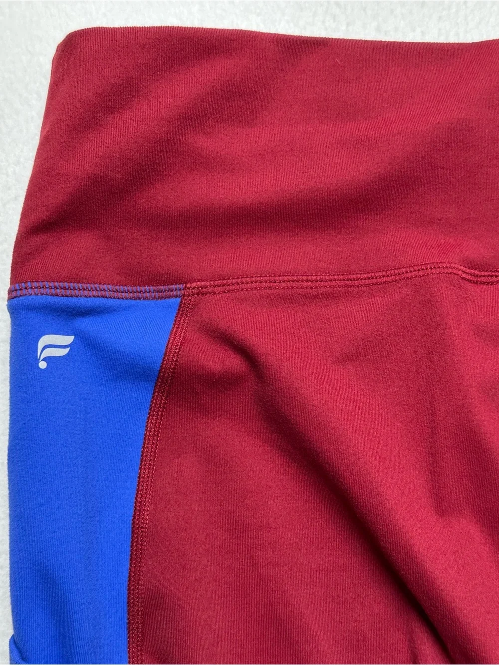 Fabletics On-The-Go PowerHold High Waisted Retro Colorblock Leggings Medium